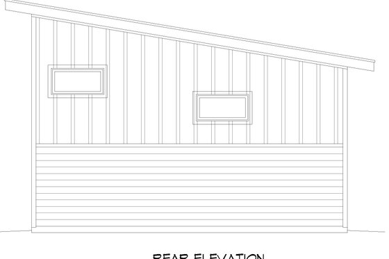 Exterior - Rear Elevation for Contemporary House Plan #932-284, 0 bath