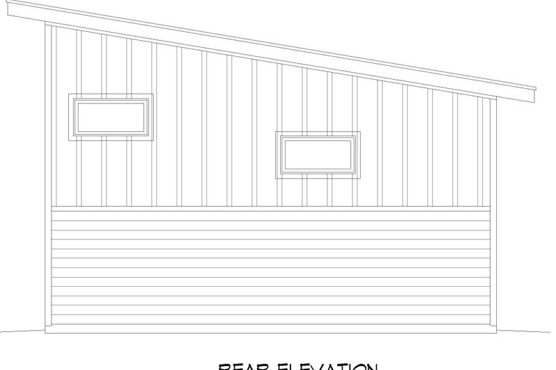 House Blueprint - Exterior - Rear Elevation for Contemporary House Plan #932-284, 0 bath