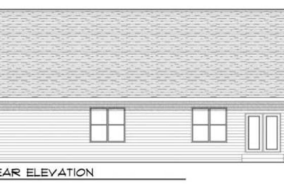 Exterior - Rear Elevation for Craftsman House Plan #70-915 - 3 bed, 2.5 bath