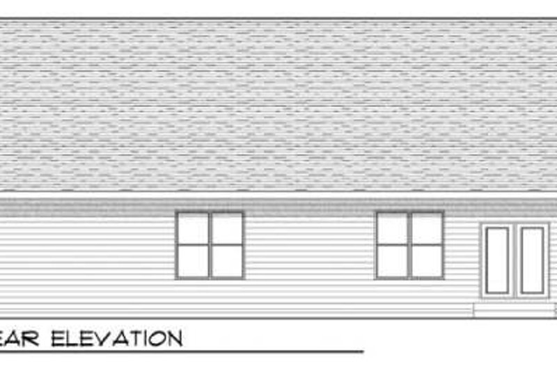 Home Plan - Exterior - Rear Elevation for Craftsman House Plan #70-915 - 3 bed, 2.5 bath