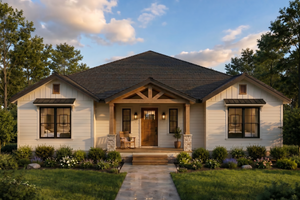 Architectural House Design - Exterior - Front Elevation for Farmhouse House Plan #923-513 - 2 bed, 2 bath