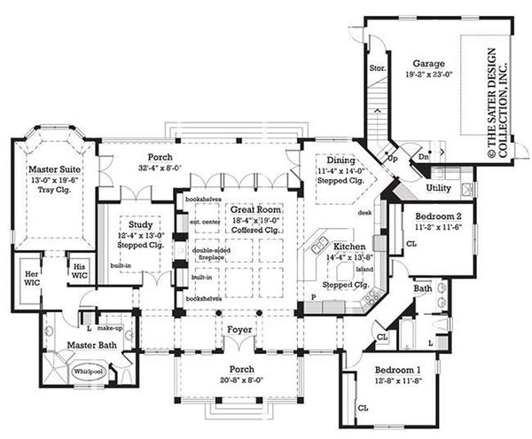 House Plan Design - Ranch Floor Plan - Main Floor Plan #930-244