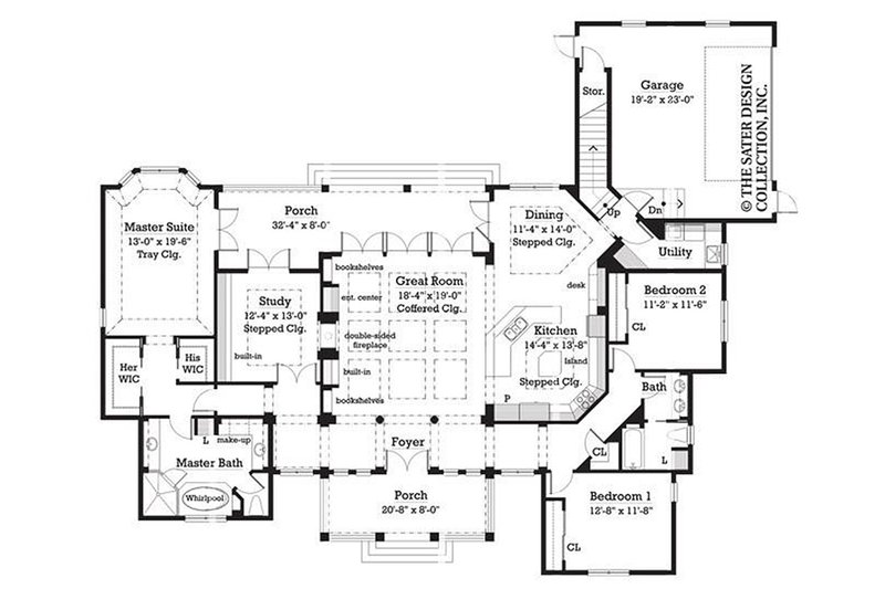 Home Plan - Floor Plan - Main Floor for Ranch House Plan #930-244 - 3 bed, 2 bath