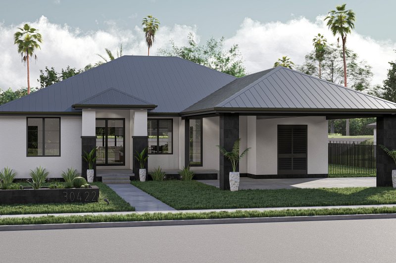 House Design - Modern Exterior - Front Elevation Plan #455-507