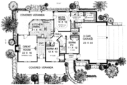 Country Style House Plan - 3 Beds 2 Baths 1830 Sq/Ft Plan #310-215 