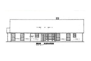 Exterior - Rear Elevation for Contemporary House Plan #42-132 - 4 bed, 2 bath