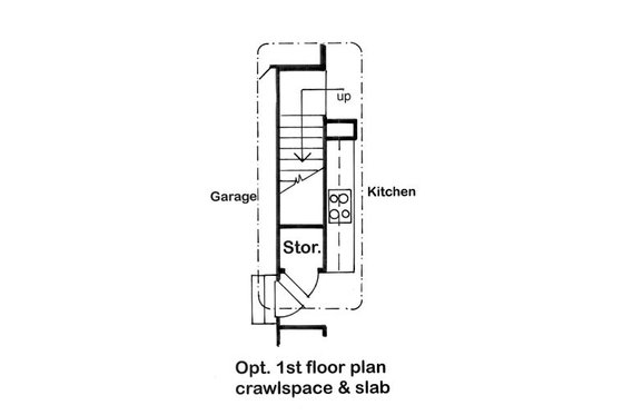 Floor Plan - Other Floor for Ranch House Plan #1124-2 - 3 bed, 2 bath