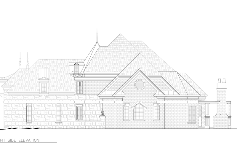 House Blueprint - Exterior - Other Elevation 2 for European House Plan #119-359 - 4 bed, 4.5 bath