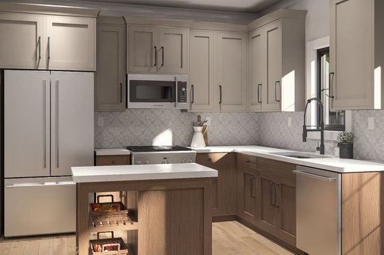 Interior - Kitchen for Cottage House Plan #455-703 - 2 bed, 2.5 bath