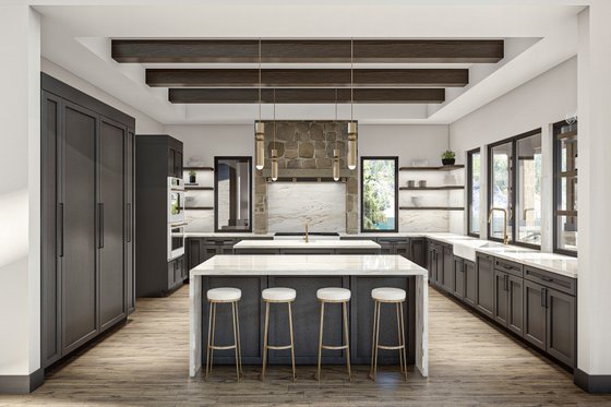 Interior - Kitchen 1 for Modern House Plan #455-232 - 2 bed, 3 bath