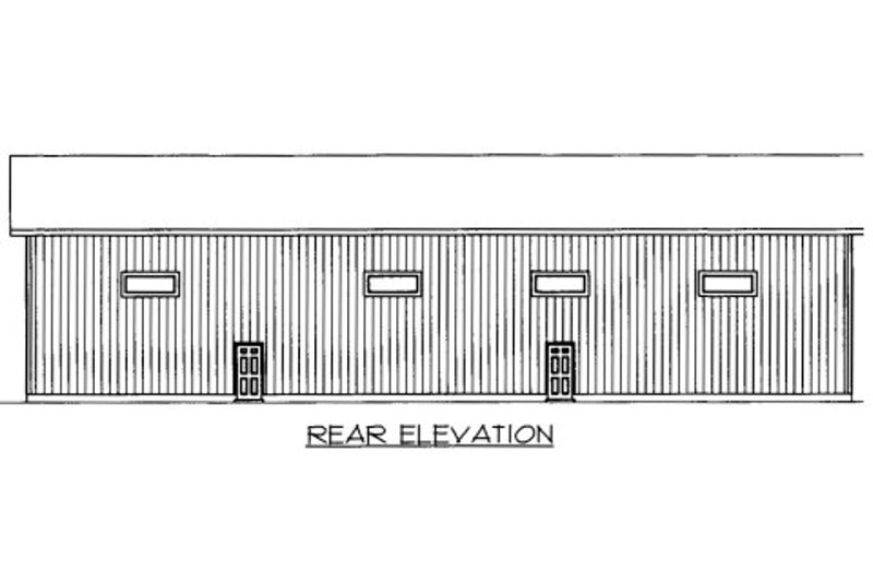 Home Plan - Exterior - Rear Elevation for Traditional House Plan #117-655, 0 bath