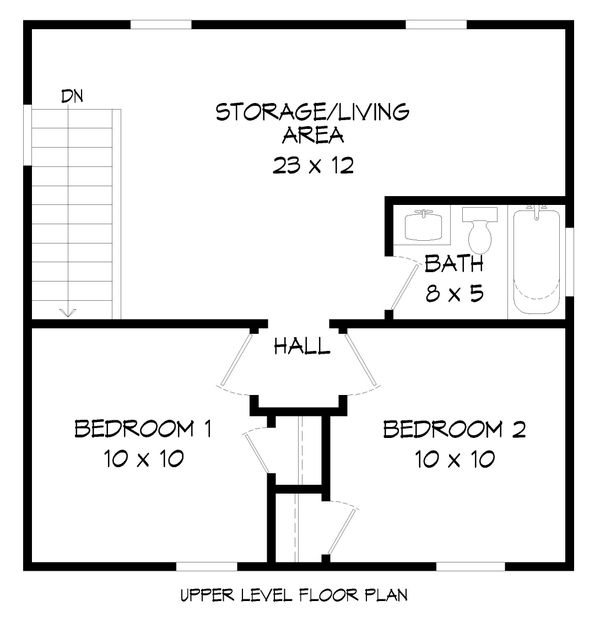 Traditional Floor Plan - Upper Floor Plan #932-335