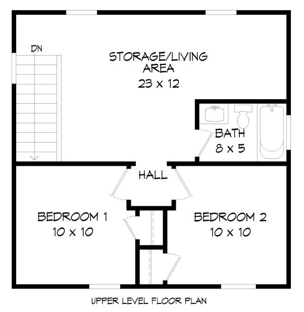 House Blueprint - Traditional Floor Plan - Upper Floor Plan #932-335