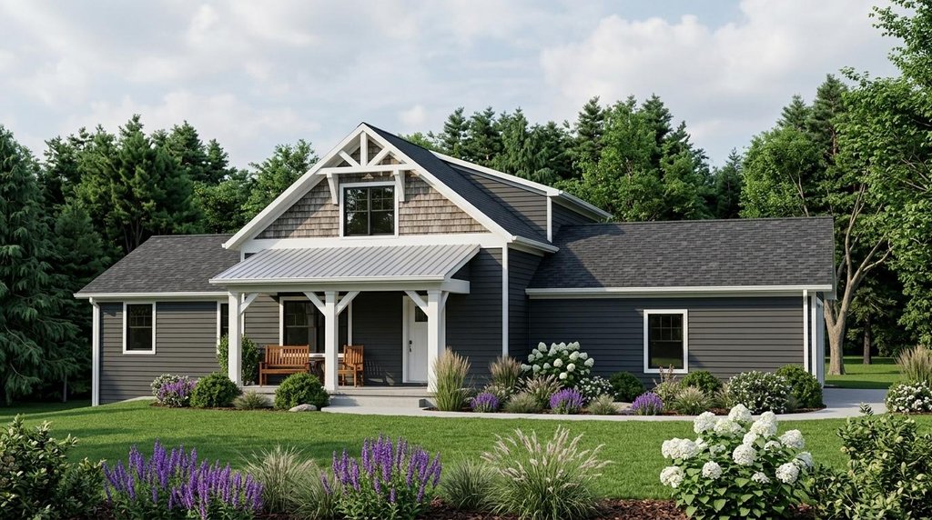 Exterior - Front Elevation 2 for Country House Plan #1064-114 - 3 bed, 2.5 bath