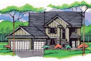Architectural House Design - Exterior - Front Elevation for Colonial House Plan #51-1000 - 3 bed, 2.5 bath