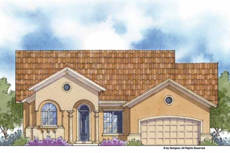 Home Plan - Mediterranean Exterior - Front Elevation Plan #938-60