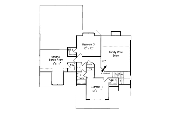 Floor Plan - Upper Floor for Craftsman House Plan #927-887 - 3 bed, 2.5 bath