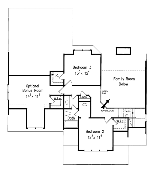 House Plan Design - Craftsman Floor Plan - Upper Floor Plan #927-887