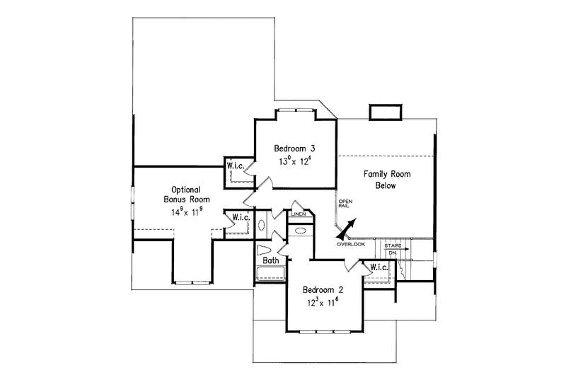 House Blueprint - Floor Plan - Upper Floor for Craftsman House Plan #927-887 - 3 bed, 2.5 bath