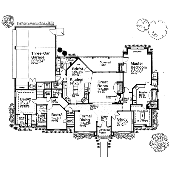 Dream House Plan - Country Floor Plan - Main Floor Plan #310-1248