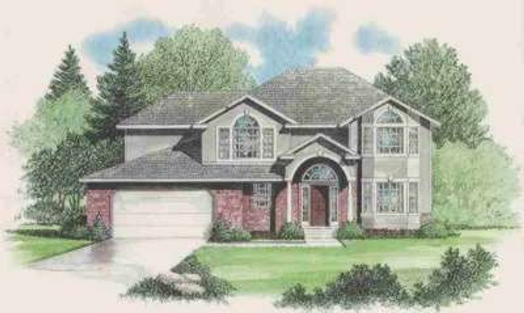 Exterior - Front Elevation 2 for European House Plan #308-217 - 4 bed, 2.5 bath