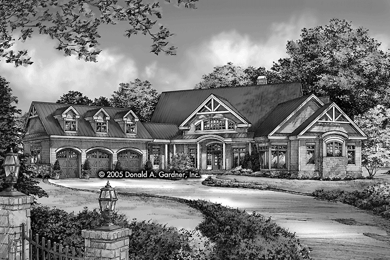 Dream House Plan - Exterior - Front Elevation 3 for Craftsman House Plan #929-800 - 5 bed, 4 bath