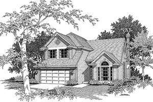 Colonial Exterior - Front Elevation Plan #48-719