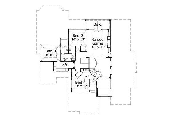 European Floor Plan - Upper Floor Plan #411-309
