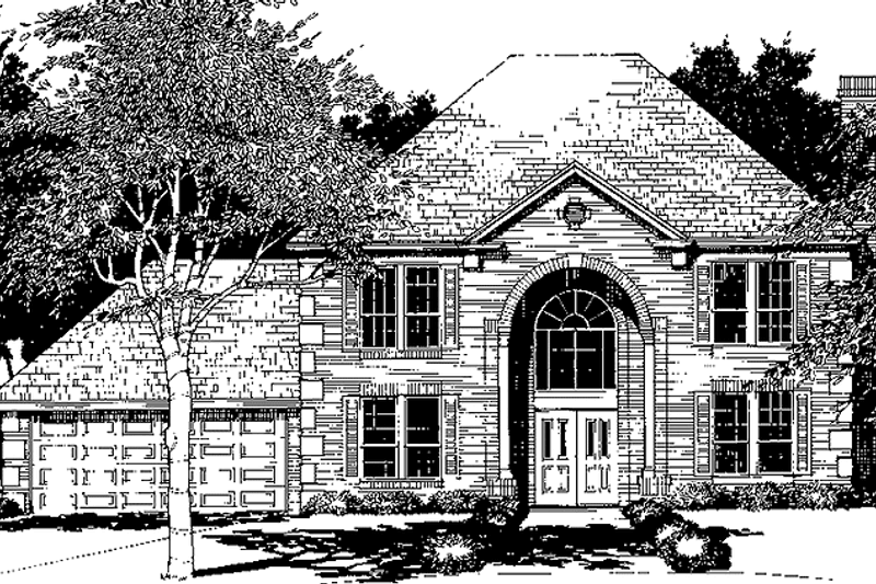 House Blueprint - European Exterior - Front Elevation Plan #472-120