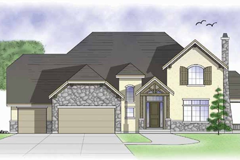 Architectural House Design - Country Exterior - Front Elevation Plan #945-41