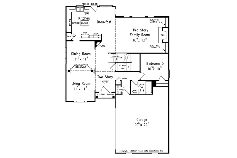 Home Plan - Floor Plan - Main Floor for Country House Plan #927-648 - 3 bed, 3 bath