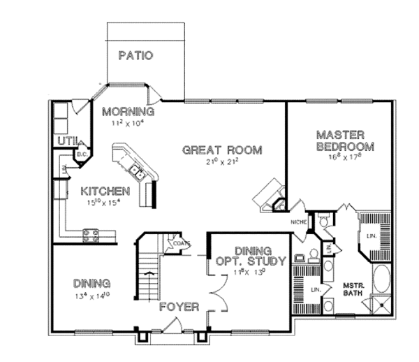 Dream House Plan - Colonial Floor Plan - Main Floor Plan #472-332
