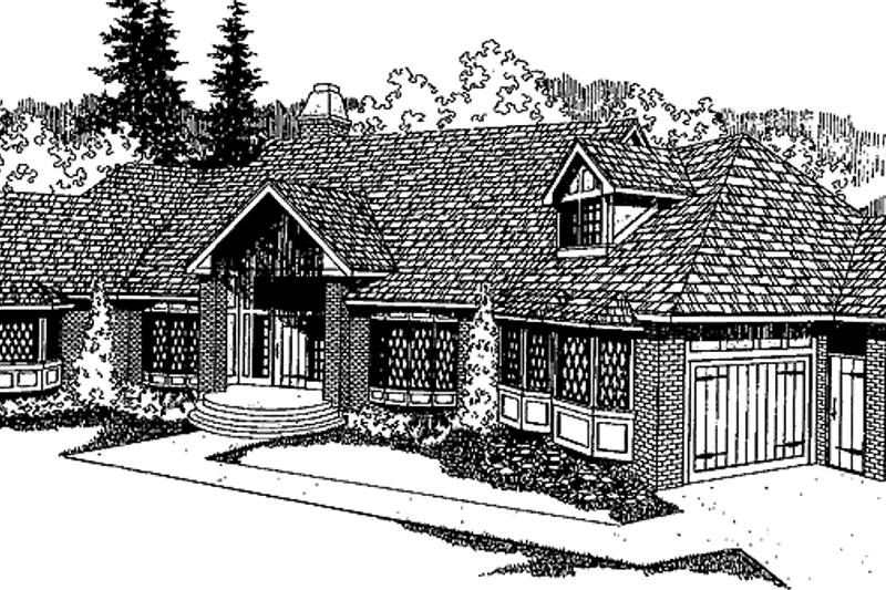 House Plan Design - European Exterior - Front Elevation Plan #60-806