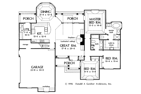 Floor Plan - Main Floor for Traditional House Plan #929-272 - 3 bed, 2 bath