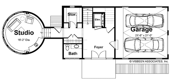 Architectural House Design - Contemporary Floor Plan - Lower Floor Plan #928-31