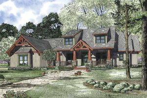Architectural House Design - Craftsman Exterior - Front Elevation Plan #17-3314