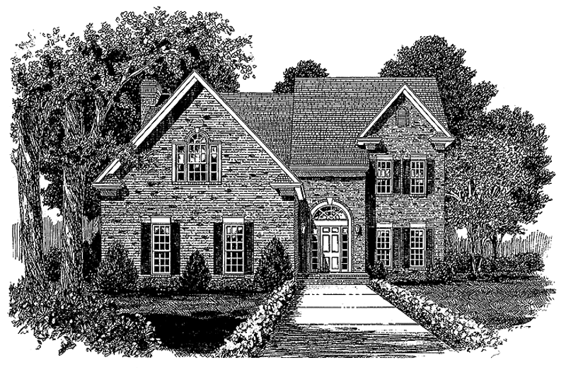 Dream House Plan - Exterior - Front Elevation 3 for Traditional House Plan #453-140 - 4 bed, 3.5 bath