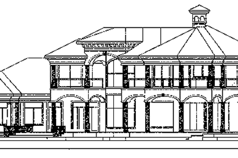 Home Plan - Exterior - Rear Elevation 2 for Mediterranean House Plan #1017-14 - 5 bed, 5.5 bath