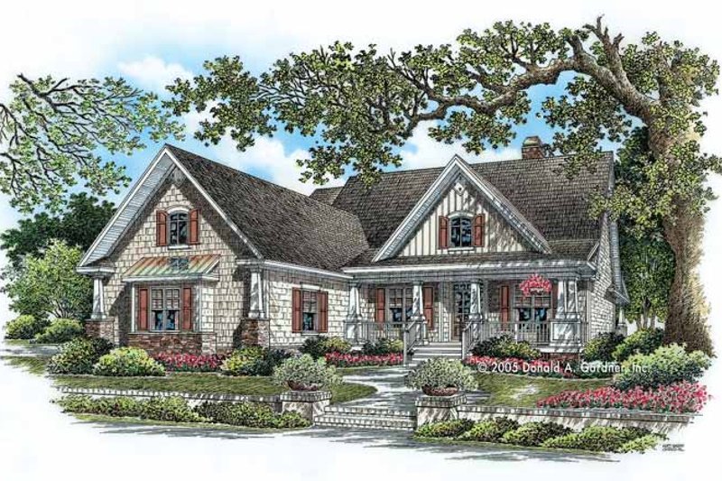 Country Style House Plan - 4 Beds 3 Baths 2051 Sq/Ft Plan #929-776