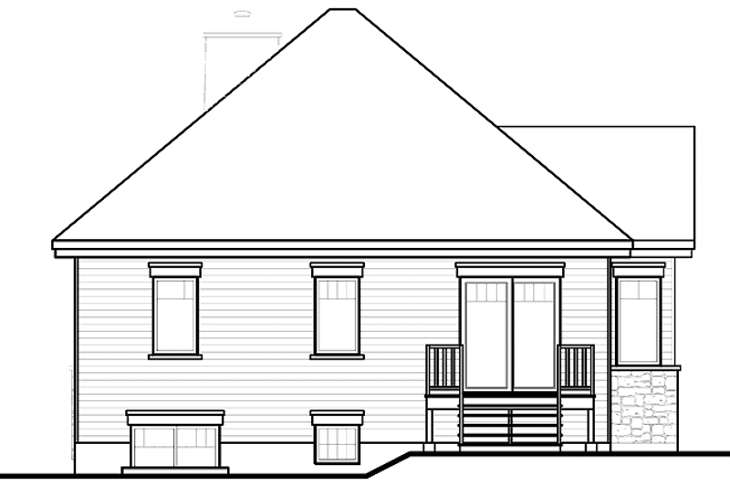 Dream House Plan - Exterior - Rear Elevation for Country House Plan #23-2389 - 4 bed, 2 bath