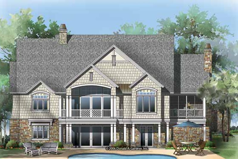 Home Plan - Exterior - Rear Elevation 2 for Craftsman House Plan #929-861 - 4 bed, 4 bath