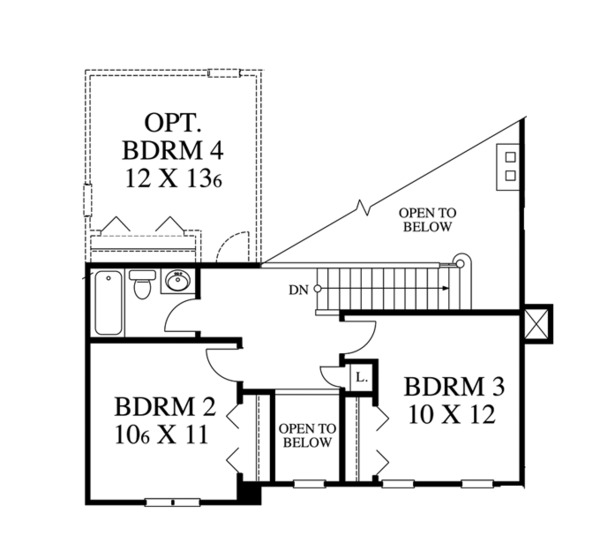Home Plan - Traditional Floor Plan - Upper Floor Plan #1053-39