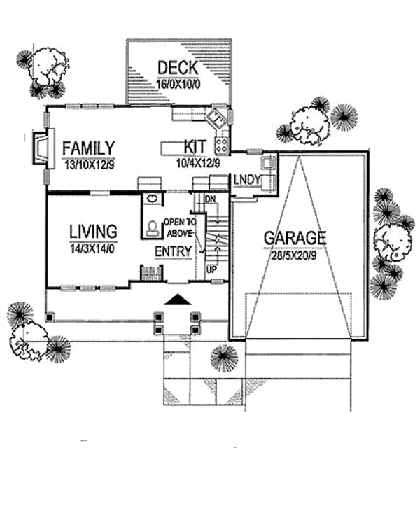 Architectural House Design - Traditional Floor Plan - Main Floor Plan #320-988