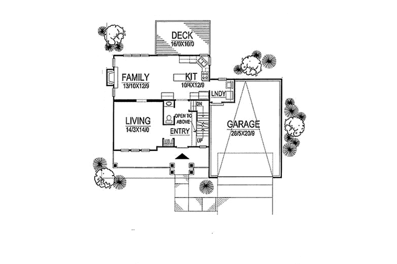 Dream House Plan - Floor Plan - Main Floor 1 for Traditional House Plan #320-988 - 3 bed, 2.5 bath