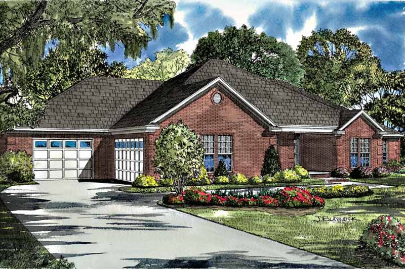 Home Plan - Traditional Exterior - Front Elevation Plan #17-2955