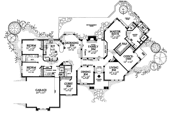 House Design - European Floor Plan - Main Floor Plan #72-170