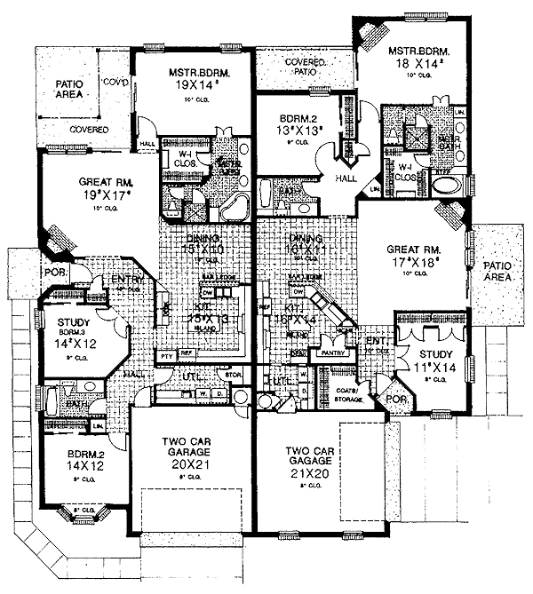 Home Plan - Traditional Floor Plan - Main Floor Plan #310-474