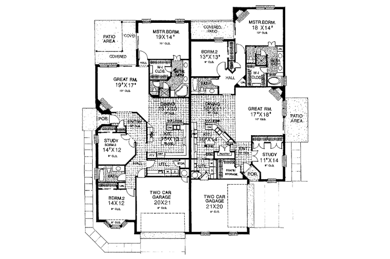 Home Plan - Floor Plan - Main Floor for Traditional House Plan #310-474 - 3 bed, 2 bath