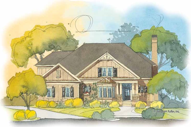 Architectural House Design - Country Exterior - Front Elevation Plan #429-386