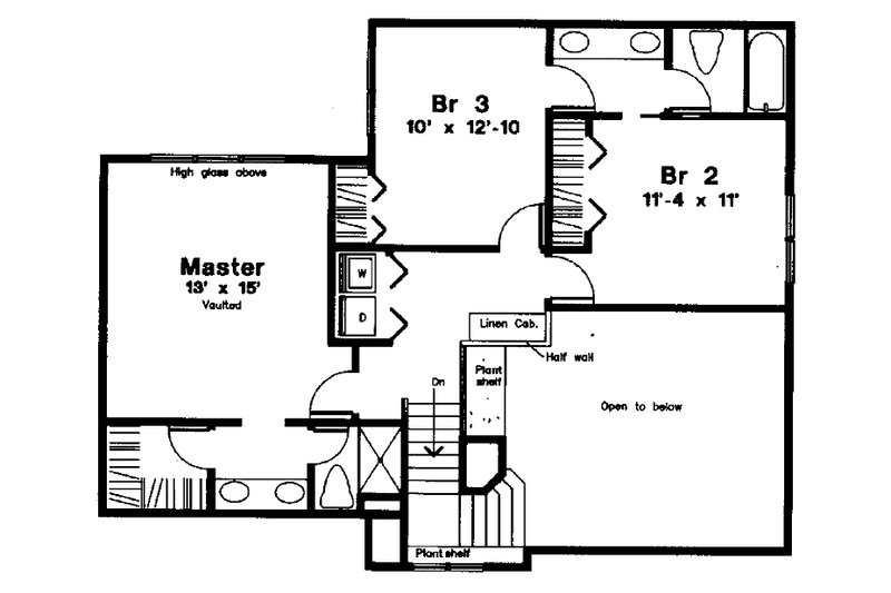 Home Plan - Floor Plan - Upper Floor for Country House Plan #300-106 - 3 bed, 2.5 bath